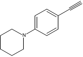 4'-N-Piperidinophenylacetylene structure, CAS 41876-66-8