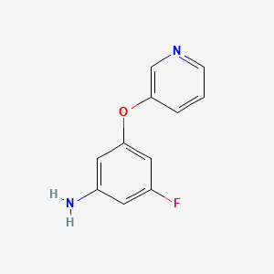 3-Fluoro-5-(pyridin-3-yloxy)aniline structure, CAS 791644-59-2