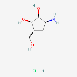(1R,2S,3R,4R)-2,3-Dihydroxy-4-(Hydroxymethyl)-1-aminocyclopentanehydrocloride structure, CAS 79200-57-0