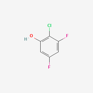 2-Chloro-3,5-difluorophenol structure, CAS 206986-81-4