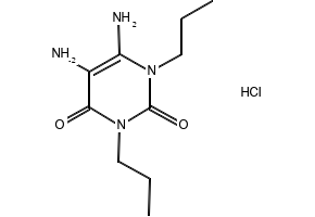 2,4(1H,3H)-Pyrimidinedione,5,6-diamino-1,3-dipropyl-,hydrochloride(1:1) structure, CAS 324002-49-5