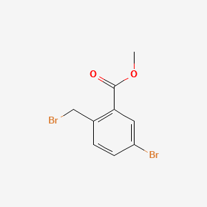 Methyl 5-Bromo-2-(bromomethyl)benzoate structure, CAS 79670-17-0