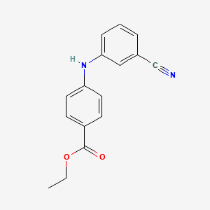 N-(4-Carbethoxyphenyl)-N-(3-cyanophenyl)amine structure, CAS 458550-46-4