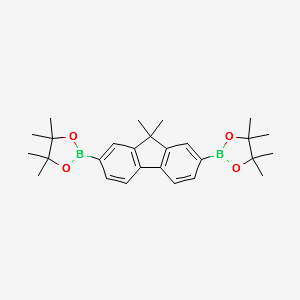 2,2'-(9,9-Dimethyl-9H-fluorene-2,7-diyl)bis[4,4,5,5-tetramethyl-1,3,2-dioxaborolane] structure, CAS 325129-69-9