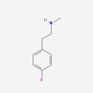2-(4-Fluorophenyl)-N-methylethanamine structure, CAS 459-28-9