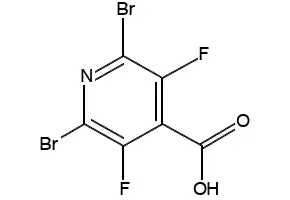 2,6-Dibromo-3,5-difluoroisonicotinicacid structure, CAS 325461-60-7