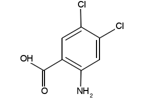 2-Amino-4,5-dichlorobenzoicacid structure, CAS 20776-61-8