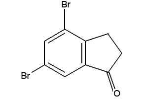 4,6-Dibromo-2,3-dihydro-1H-inden-1-one structure, CAS 207857-48-5