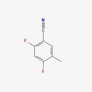 2,4-Difluoro-5-methylbenzonitrile structure, CAS 329314-68-3
