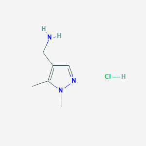 1,5-Dmethyl-1H-prazole-4-methanamineonohydrochloride structure, CAS 449811-81-8