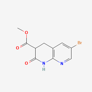 Methyl6-bromo-2-oxo-2,3,4,8-tetrahydro-1,8-naphthyridine-3-carboxylate structure, CAS 335031-10-2