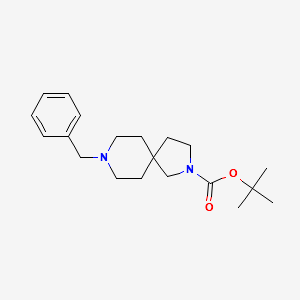 Tert-butyl8-benzyl-2,8-diazaspiro[4.5]decane-2-carboxylate structure, CAS 336191-16-3