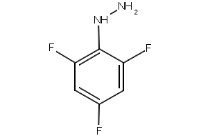 2,4,6-Trifluorophenylhydrazine structure, CAS 80025-72-5