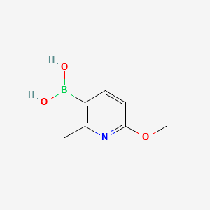 6-Methoxy-2-Methylpyridin-3-ylboronicacid structure, CAS 459856-12-3
