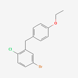 4-Bromo-1-chloro-2-(4-ethoxybenzyl)benzene structure, CAS 461432-23-5