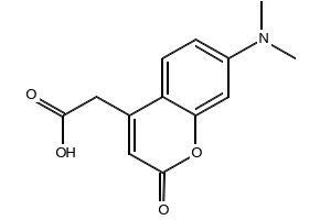 7-Dimethylaminocoumarin-4-aceticacid structure, CAS 80883-54-1