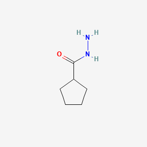 Cyclopentanecarbohydrazide structure, CAS 3400-07-5