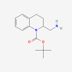2-Aminomethyl-1-N-Boc-1,2,3,4-tetrahydroquinolinehydrochloride structure, CAS 811842-15-6