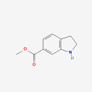 Methylindoline-6-carboxylate structure, CAS 341988-36-1