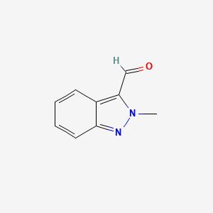 2-Methyl-2H-indazole-3-carbaldehyde structure, CAS 34252-54-5