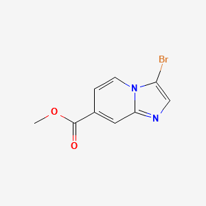 Methyl3-bromoimidazo[1,2-a]pyridine-7-carboxylate structure, CAS 342613-63-2