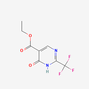 Ethyl4-hydroxy-2-(trifluoromethyl)pyrimidine-5-carboxylate structure, CAS 343-67-9