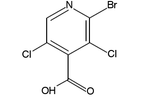 2-Bromo-3,5-dichloroisonicotinicacid structure, CAS 343781-56-6