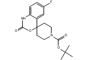 1'-Boc-6-fluoro-1,2-dihydro-2-oxospiro[4H-3,1-benzoxazine-4,4'-piperidine] structure, CAS 345938-08-1