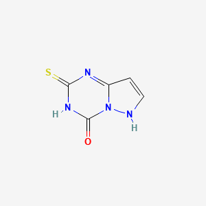 2-Thioxo-2,3-dihydropyrazolo[1,5-a][1,3,5]triazin-4(1H)-one structure, CAS 34682-99-0
