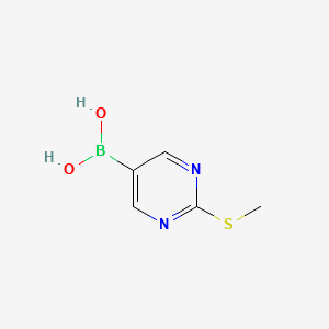 2-(Methylthio)pyrimidine-5-boronicacid structure, CAS 348098-29-3