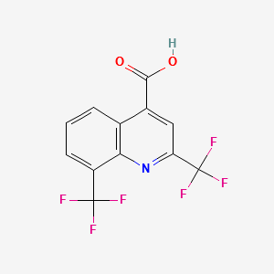 2,8-Bis(trifluromethyl)-4-quinolincarboxylicacid structure, CAS 35853-50-0