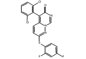 5-(2,6-Dichlorophenyl)-2-(phenylthio)-6H-pyrimido[1,6-b]pyridazin-6-one structure, CAS 209409-98-3