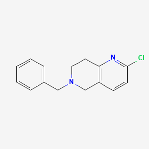 6-Benzyl-2-chloro-5,6,7,8-tetrahydro-1,6-naphthyridine structure, CAS 210539-04-1
