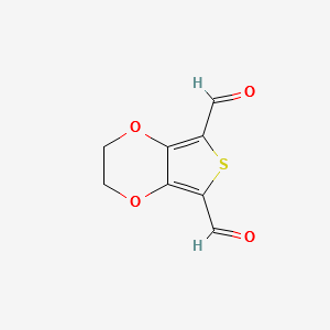 2,3-Dihydrothieno[3,4-b][1,4]dioxine-5,7-dicarbaldehyde structure, CAS 211235-87-9