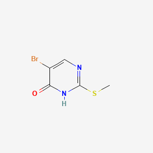 5-Bromo-2-(methylsulfanyl)-4(1H)-pyrimidinone structure, CAS 81560-03-4