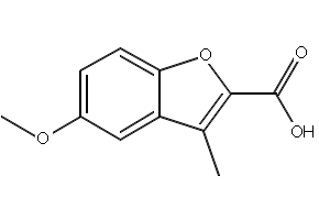 5-Methoxy-3-methyl-benzofuran-2-carboxylicacid structure, CAS 81718-77-6