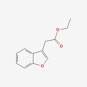 Ethyl2-(benzofuran-3-yl)acetate structure, CAS 82156-58-9