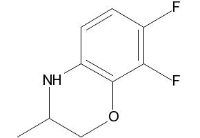 7,8-Difluoro-2,3-dihydro-3-methyl-[4H]-1,4-benzoxazine structure, CAS 82419-33-8