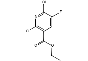 Ethyl2,6-dichloro-5-fluoropyridine-3-carboxylate structure, CAS 82671-03-2