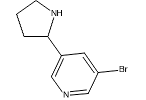 (2S)-5-Bromo-3-(2-pyrrolidinyl)pyridine structure, CAS 83023-58-9