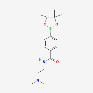 N-(2-DimethylaminoEthyl)-4-(4,4,5,5-tetramethyl-1,3,2-dioxaborolan-2-yl)benzamide structure, CAS 832114-11-1