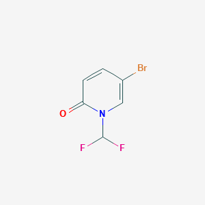 5-Bromo-1-(difluoromethyl)pyridin-2(1H)-one structure, CAS 832735-61-2