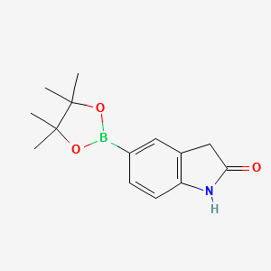 5-(4,4,5,5-Tetramethyl-1,3,2-dioxaborolan-2-yl)indolin-2-one structure, CAS 837392-64-0