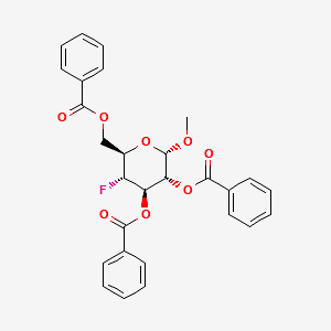 α-D-galactopyranoside,methy-4-deoxy-4-fluoro-,tribenzoate structure, CAS 84065-98-5