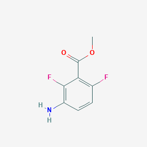 Methyl3-amino-2,6-difluorophenylacetate structure, CAS 84832-02-0