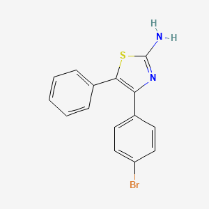 4-(4-BRomo-phenyl)-5-phenyl-thiazol-2-ylamine structure, CAS 848590-32-9