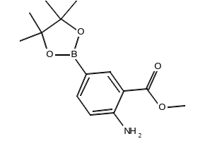 Benzoicacid,2-amino-5-(4,4,5,5-tetramethyl-1,3,2-dioxaborolan-2-yl)-,methylester structure, CAS 363185-87-9