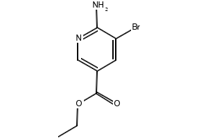Ethyl2-amino-3-bromo-5-pyridinecarboxylate structure, CAS 850429-51-5