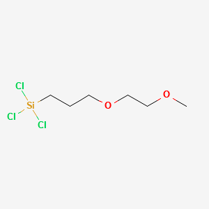 Monomethyl(ethyleneglycol)propyltrichlorosilane structure, CAS 36493-41-1
