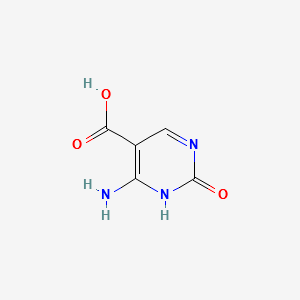 4-Amino-2-hydroxy-5-pyrimidinecarboxylicacid structure, CAS 3650-93-9